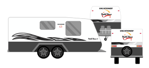 VACATIONER SWISH CARAVAN STICKERS