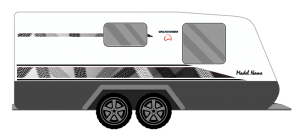 VACATIONER TYRE TREAD CARAVAN STICKERS