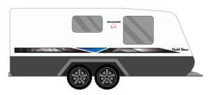 VACATIONER TRIANGLE CARAVAN STICKERS