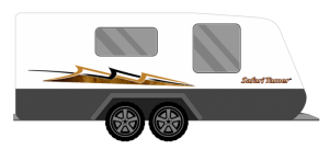 ROADSTAR SAFARI TAMER CARAVAN STICKERS
