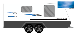 OPTION RV TRIPLE SWISH 2016 CARAVAN STICKERS
