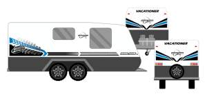VACATIONER 2020 NO TYRE TREAD FRONT & REAR CARAVAN STICKERS