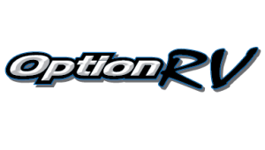 OPTION RV WHITE LOGO CARAVAN STICKER