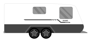 COROMAL 2015 GREY STRIPE CARAVAN STICKERS