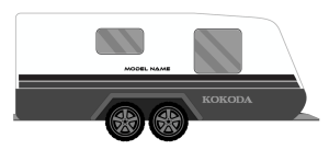 KOKODA MATTE STRIPE CARAVAN STICKERS