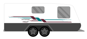 COROMAL MULTI STRIPE CARAVAN STICKERS
