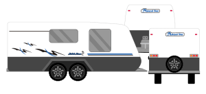 ISLAND STAR 3 SWISH CARAVAN STICKERS