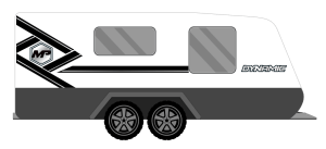 MASTERPIECE DYNAMIC HORIZONTAL LOGO CARAVAN STICKERS