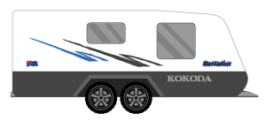 KOKODA BATTALION ZIG ZAG CARAVAN STICKERS