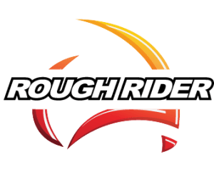 VACATIONER ROUGH RIDER WHITE UPPERCASE TEXT LOGO