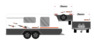 ISLAND STAR 3 SWISH B CARAVAN STICKERS