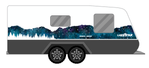 LAKESTAR NORTHERN LIGHTS CARAVAN STICKERS