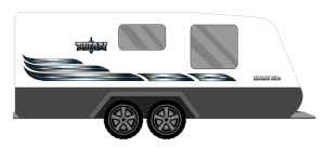 TITAN 3 STRIPE CARAVAN STICKERS