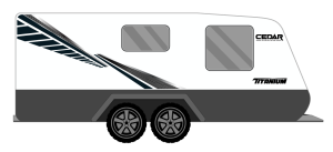 CEDAR TITANIUM CARAVAN STICKERS