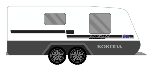 KOKODA SALUTE PLATINUM STRIPE CARAVAN STICKERS